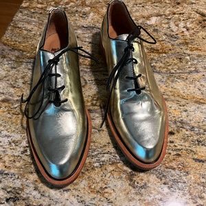 John Fleuvog Metallic Gold Mens Size 9.5